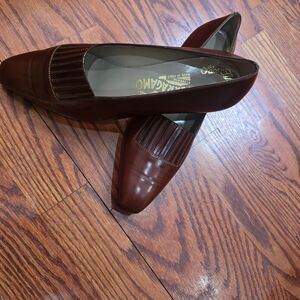 Salvatore Ferragamo Brown Flats